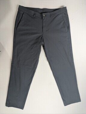 Lululemon Commission Pant Slim ABC Obsidian Grey Mens 36x27 Trousers M5439S